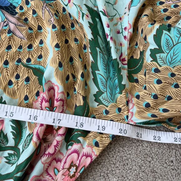 Spell Gypsy Romper L Boho Floral Lotus Kimono Peacock Belted Keyhole Festival - Picture 8 of 10
